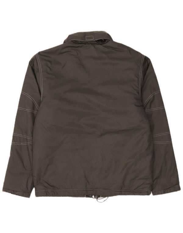 Umbro Herre hættepolstret jakke UK 36 Small Grå Nylon