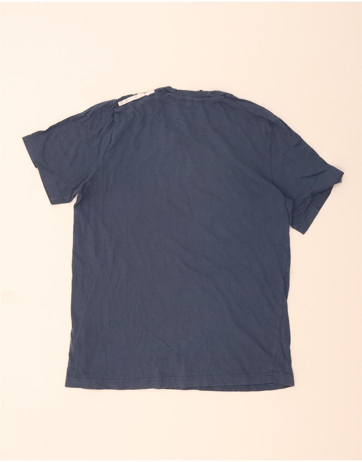 Adidas T-shirt top mellemblå bomuld til mænd