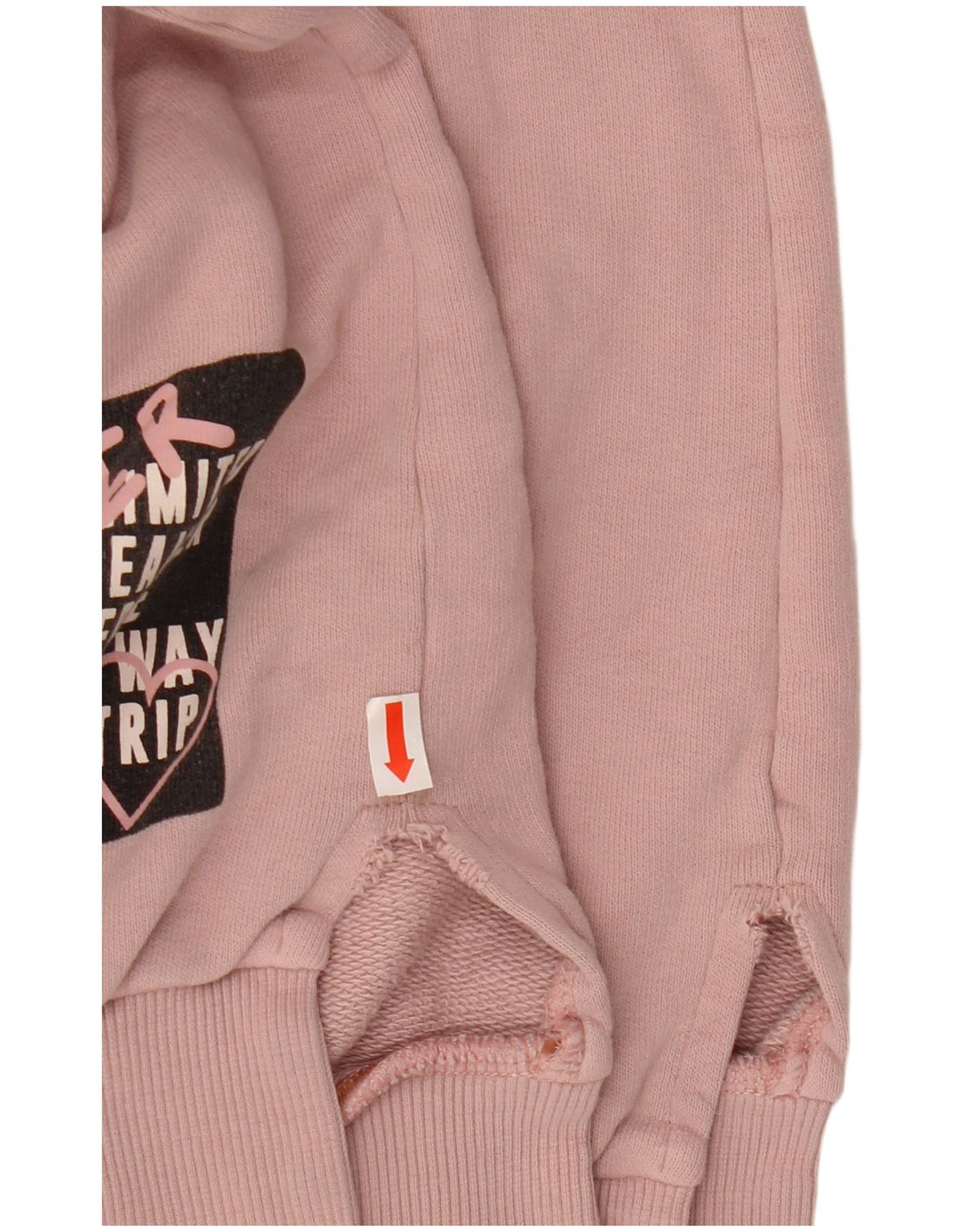 BENETTON Dame grafisk sweatshirt trøje UK 16 Large Pink