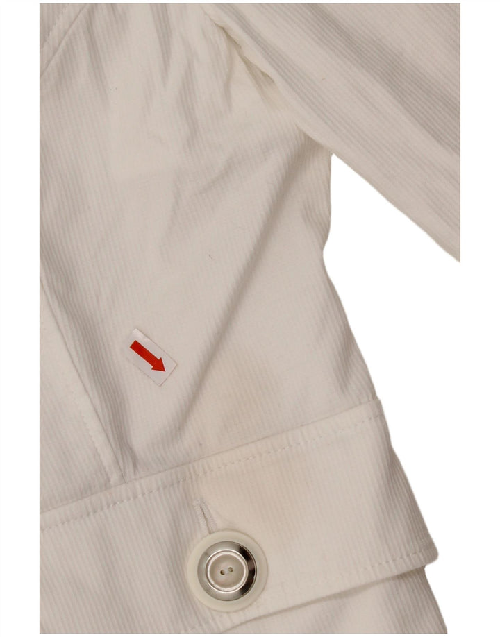 DOLCE & GABBANA Womens 1 Button Blazer Jacket IT 44 Medium White Cotton