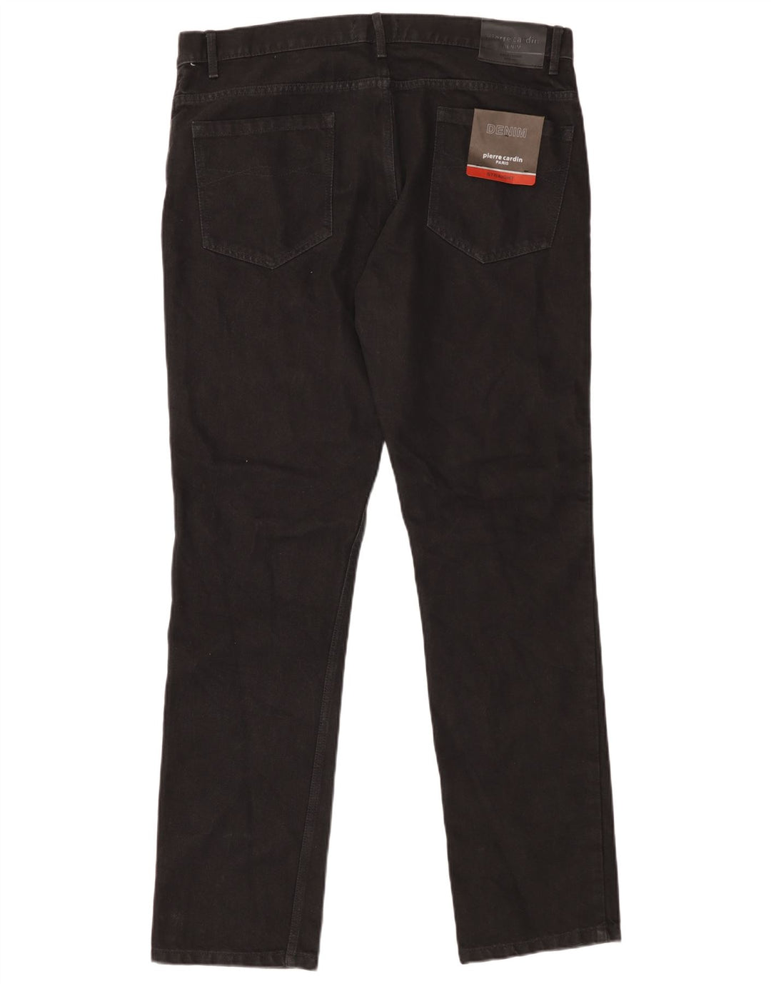 PIERRE CARDIN Herre Paris Straight Jeans W38 L34 Sort Bomuld