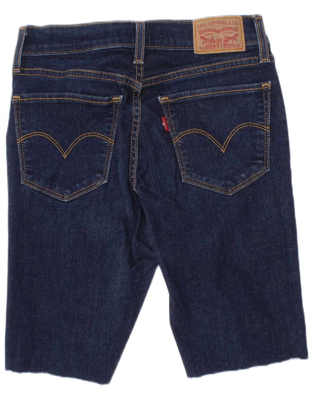 Levi's Womens 710 Skinny denimshorts W26 Små blå bomuld