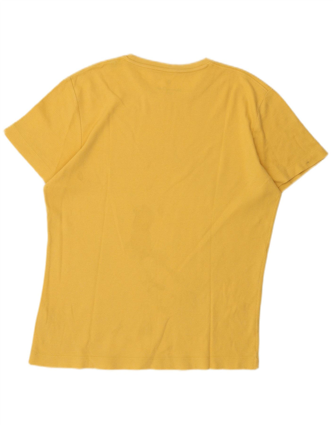 Massimo Dutti Herre Regular Fit T-shirt Top Medium Gul Bomuld