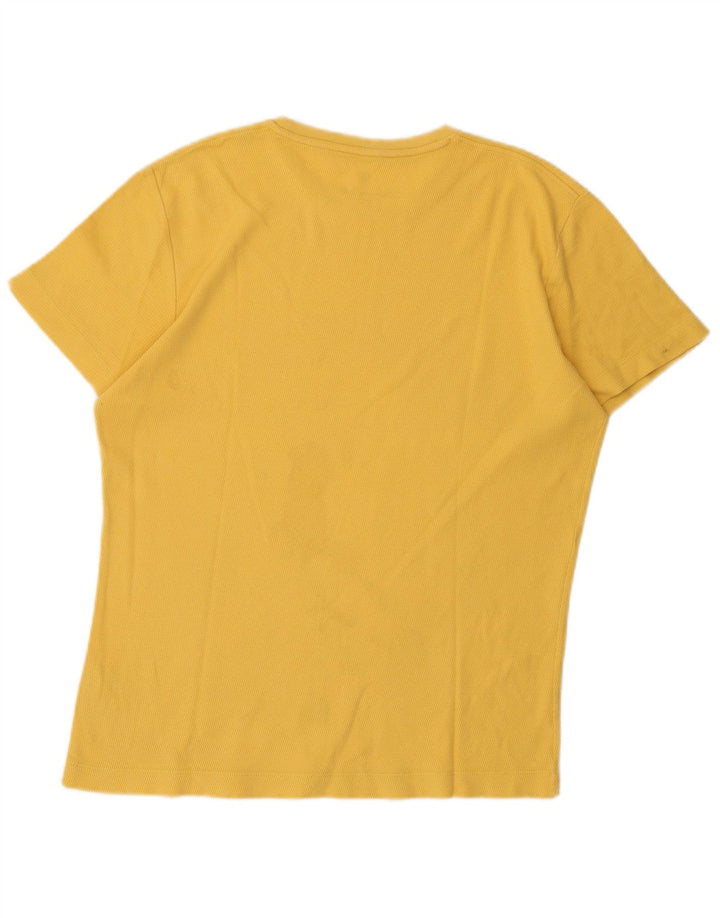 Massimo Dutti Herre Regular Fit T-shirt Top Medium Gul Bomuld