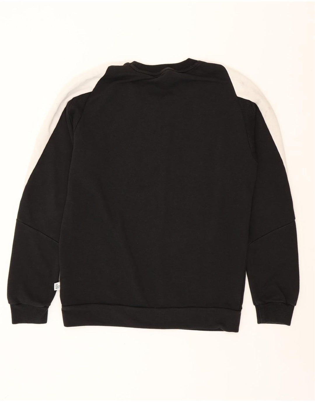 ADIDAS Mens Graphic Sweatshirt Jumper Small Black Colourblock Cotton Vintage Adidas and Second-Hand Adidas from Messina Hembry 