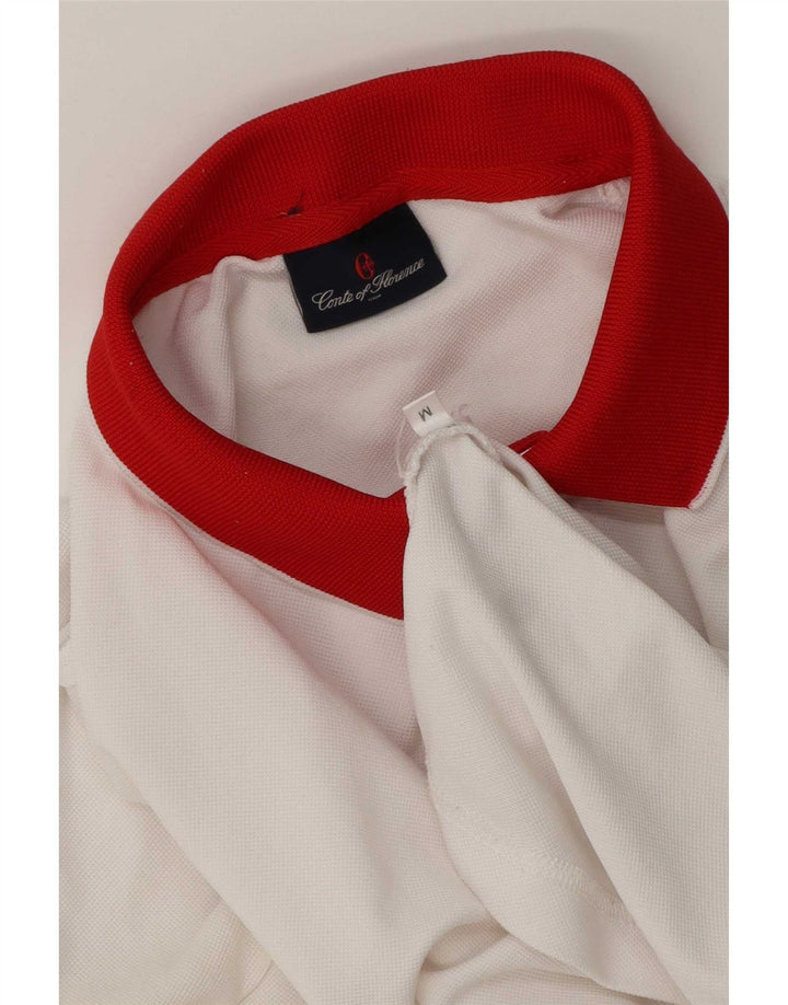 Conte of Florence Herre Rugby Polo Shirt Medium White