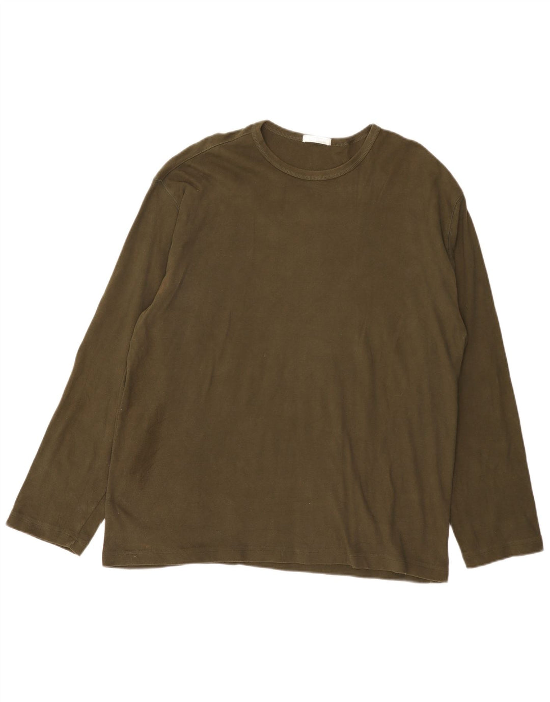 Marks & Spencer Herre Top Langærmet 2XL Khaki Bomuld
