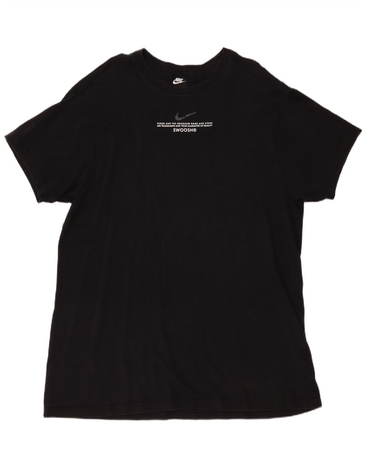 Nike grafisk T-shirt top til mænd XL sort bomuld