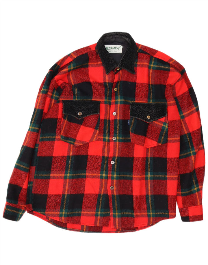 Vintage flannelskjorte til mænd XL rød ternet