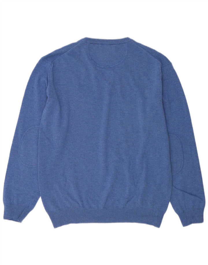 Gant Herre V-hals sweater 2XL Blå Uld