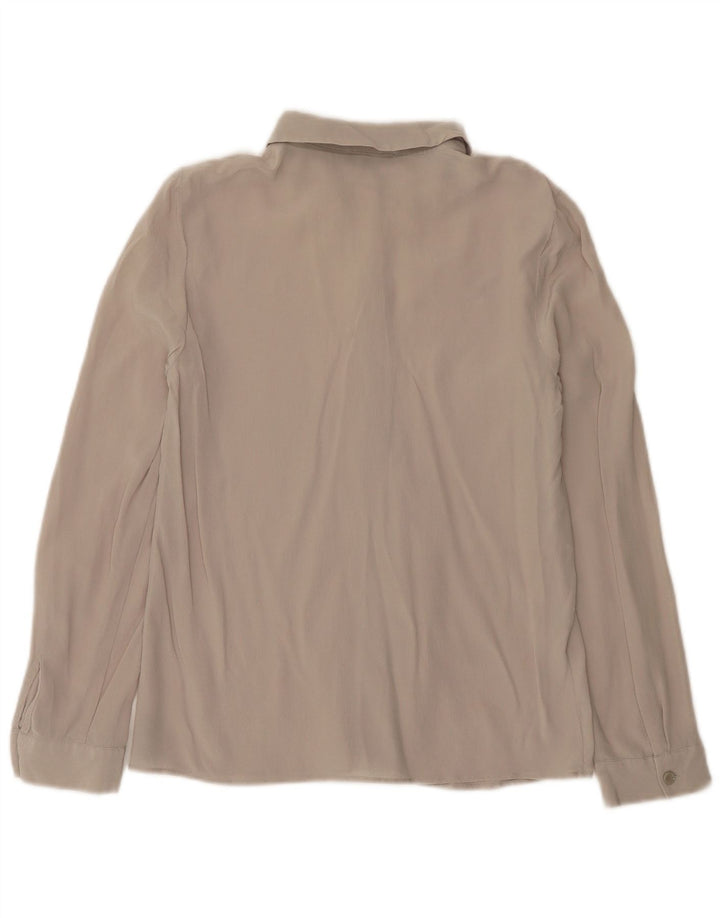 Emporio Armani skjortebluse til kvinder UK 10 Lille Grå