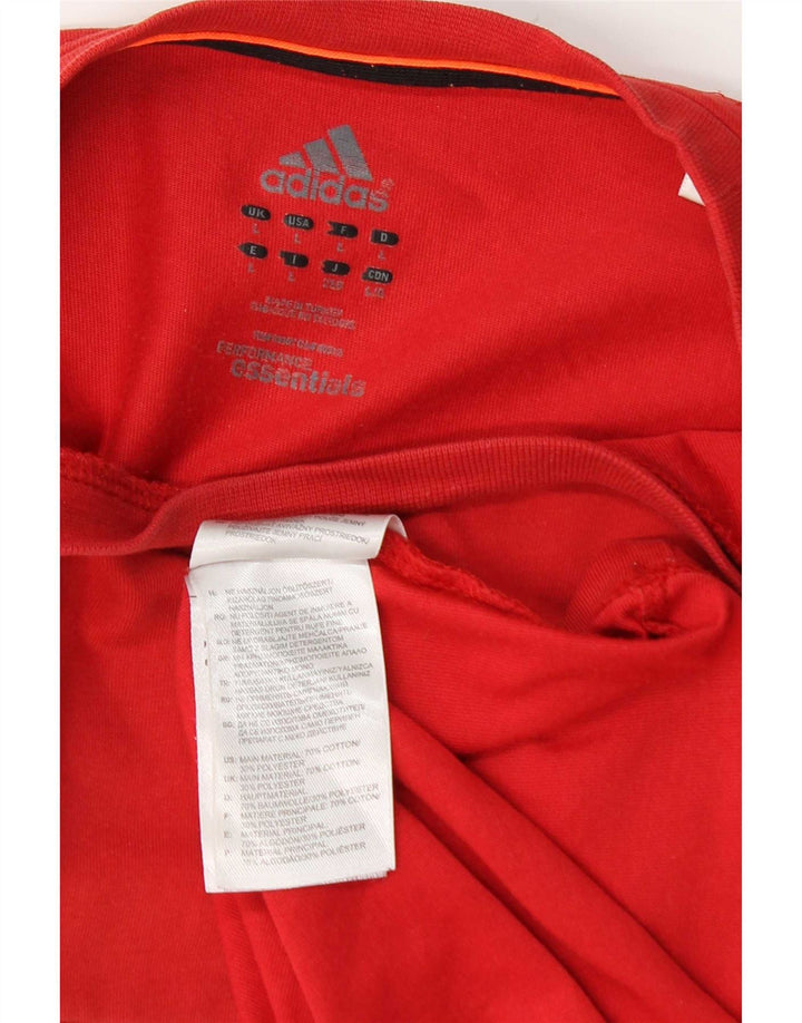Adidas Herre Climalite T-Shirt Top Stor Rød Bomuld