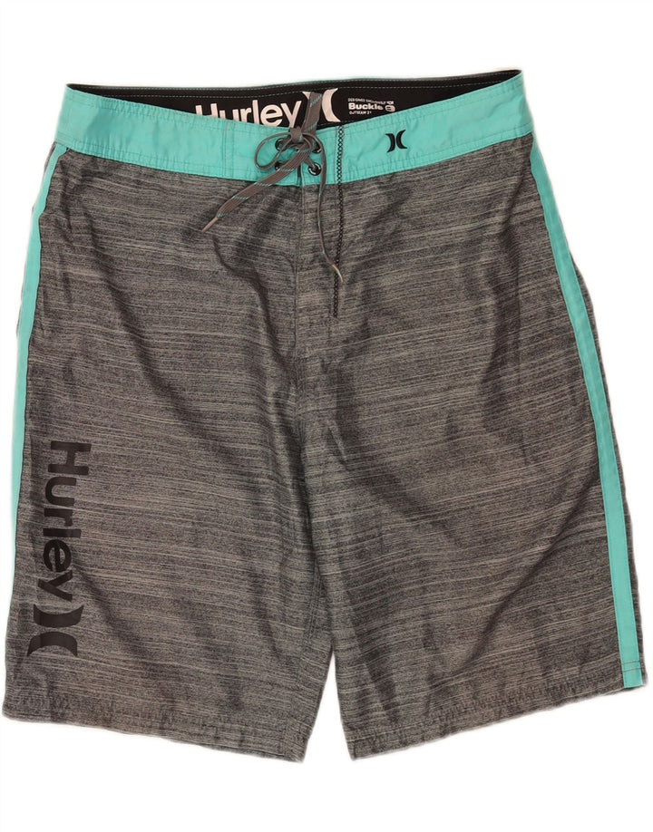 Hurley Herre grafiske svømmeshorts Stor grå farveblok