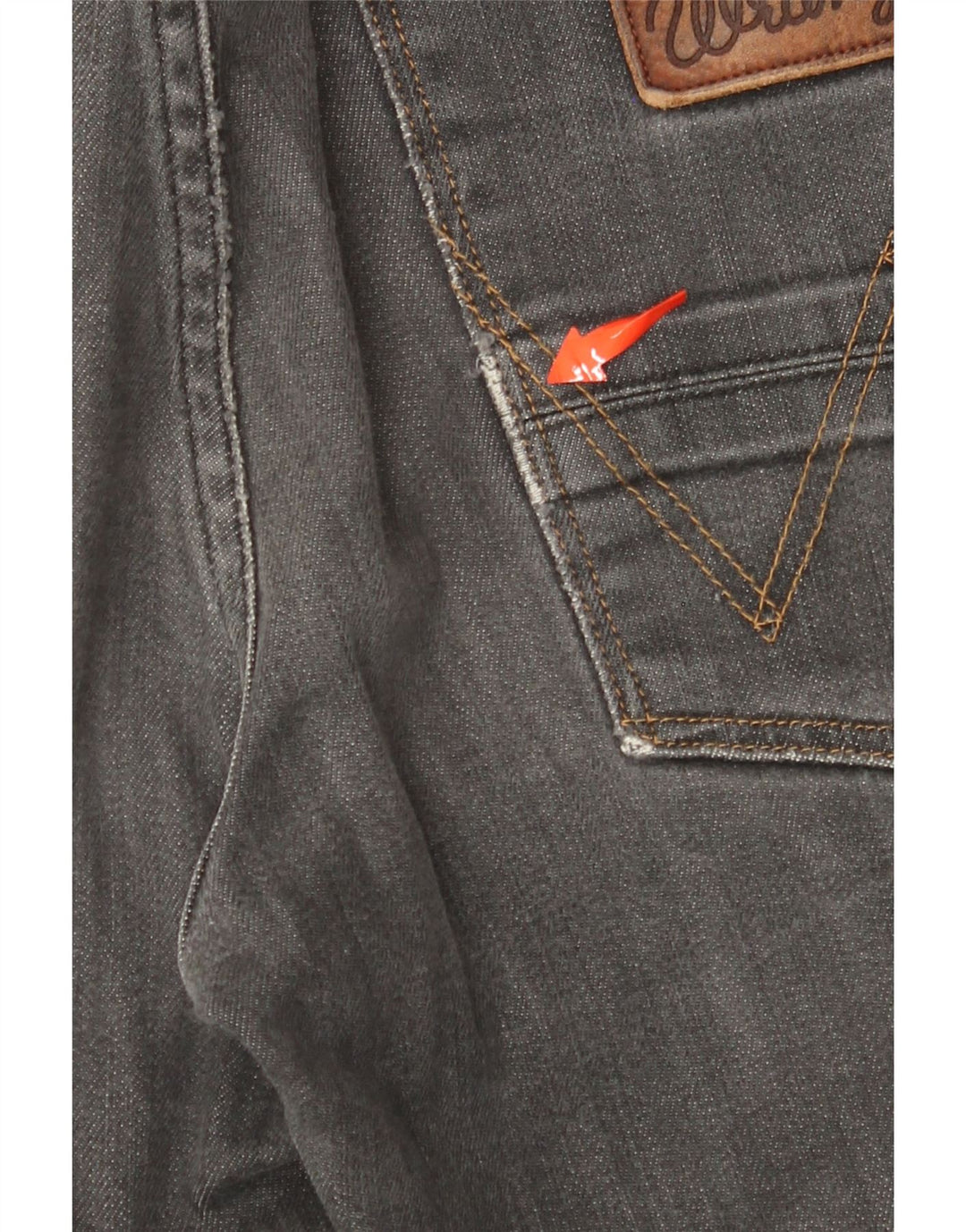 WRANGLER Herre Crank Straight Jeans W32 L32 Grå Bomuld