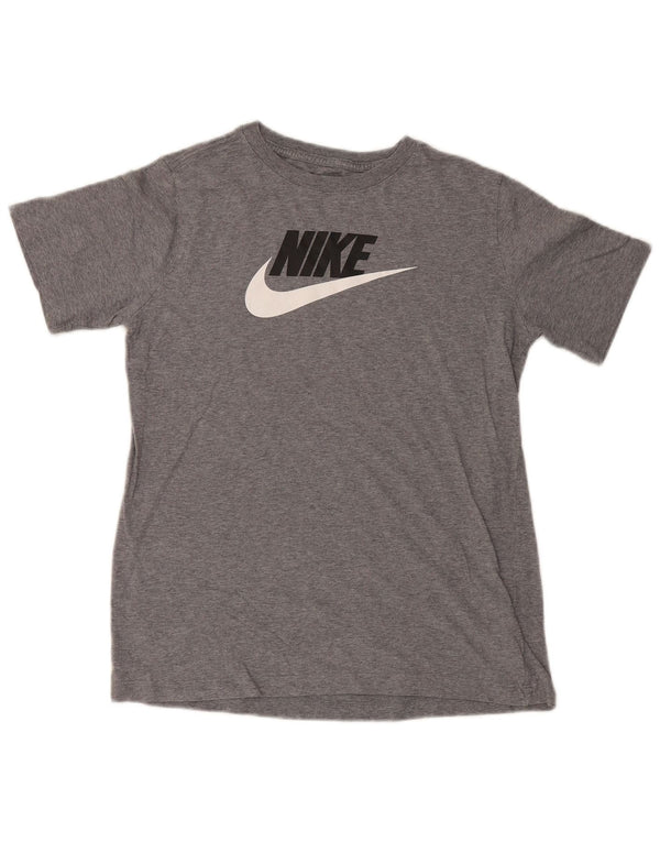 Nike drenge grafisk t-shirt top 13-14 år XL grå bomuld