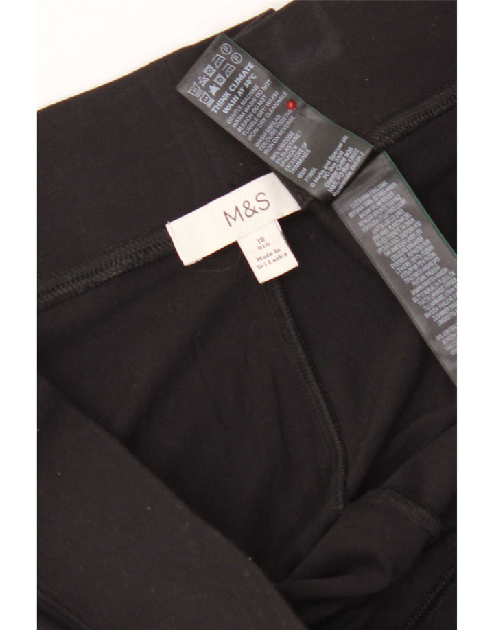 Marks & Spencer Dame Leggings UK 18 XL Sort Viscose
