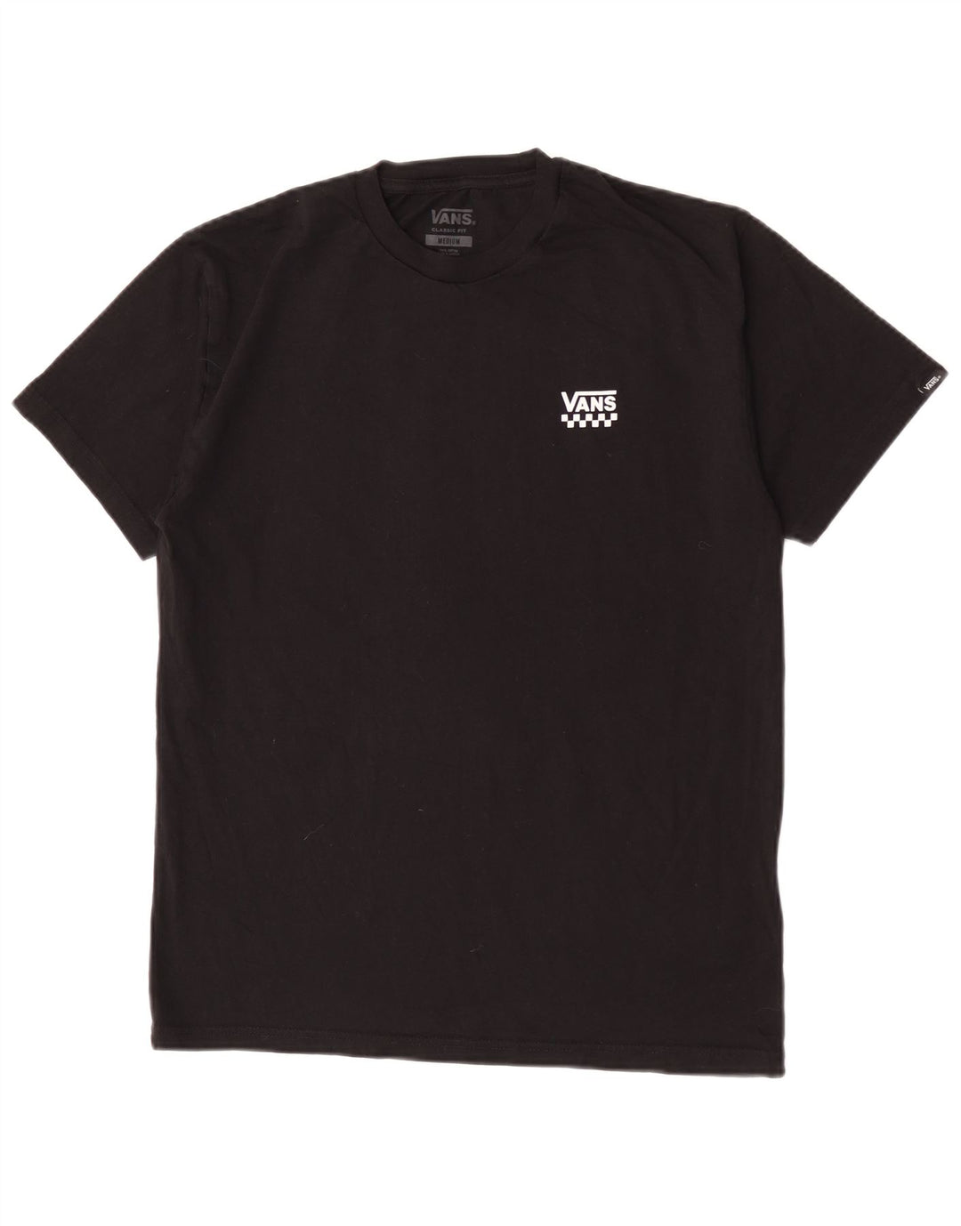 Vans Herre Classic Fit T-Shirt Top Medium Sort Bomuld