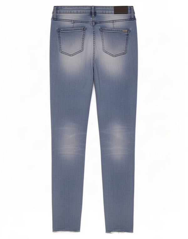 Armani Exchange Womens Distressed Super Skinny Jeans W27 L30 Blue Cotton