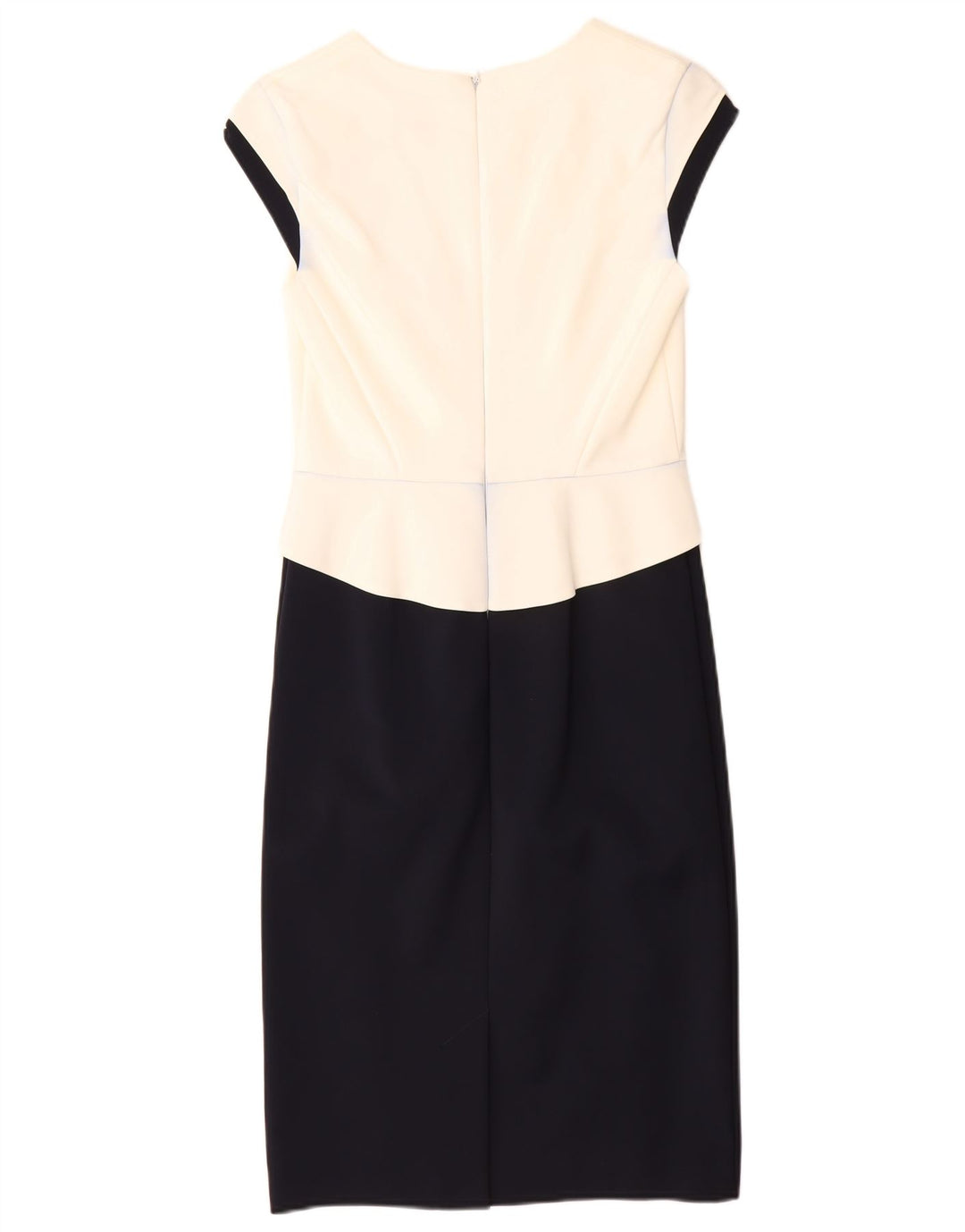 FASE otte Kvinders Skedekjole UK 10 Small Black Colourblock Acetate