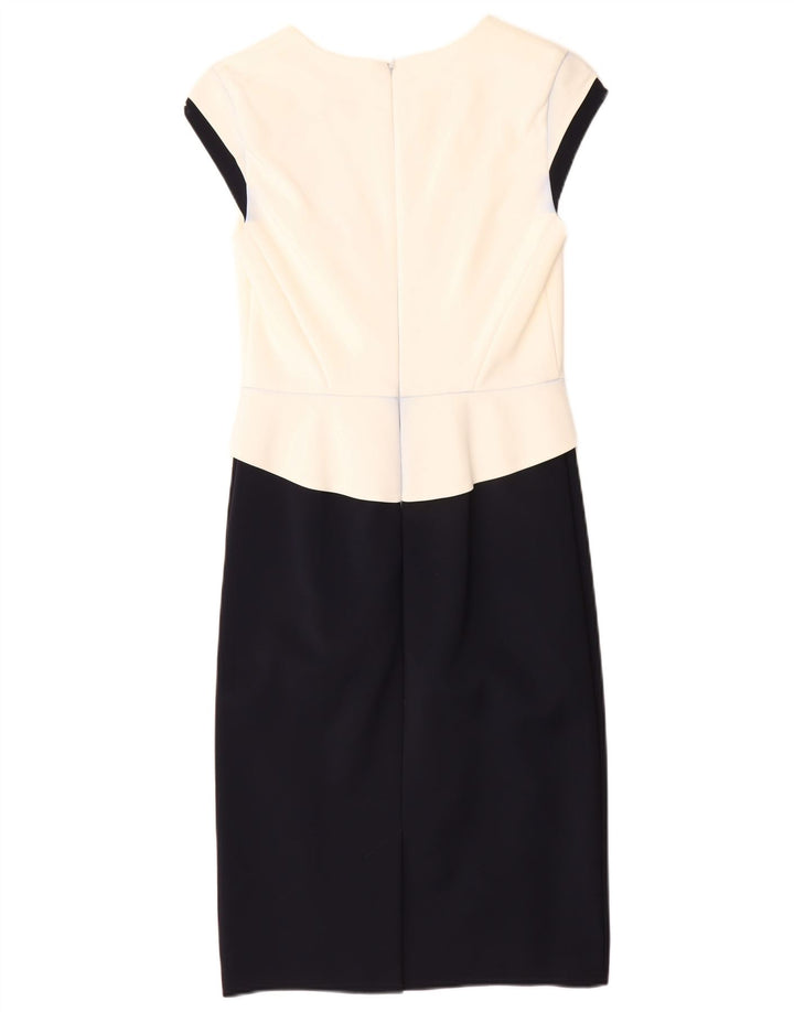 FASE otte Kvinders Skedekjole UK 10 Small Black Colourblock Acetate