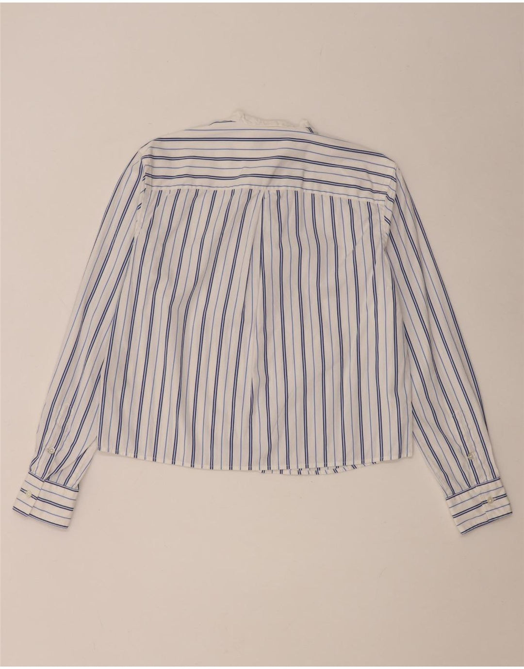 Polo Ralph Lauren Dame Pullover Shirt US 4 Lille hvid stribet bomuld