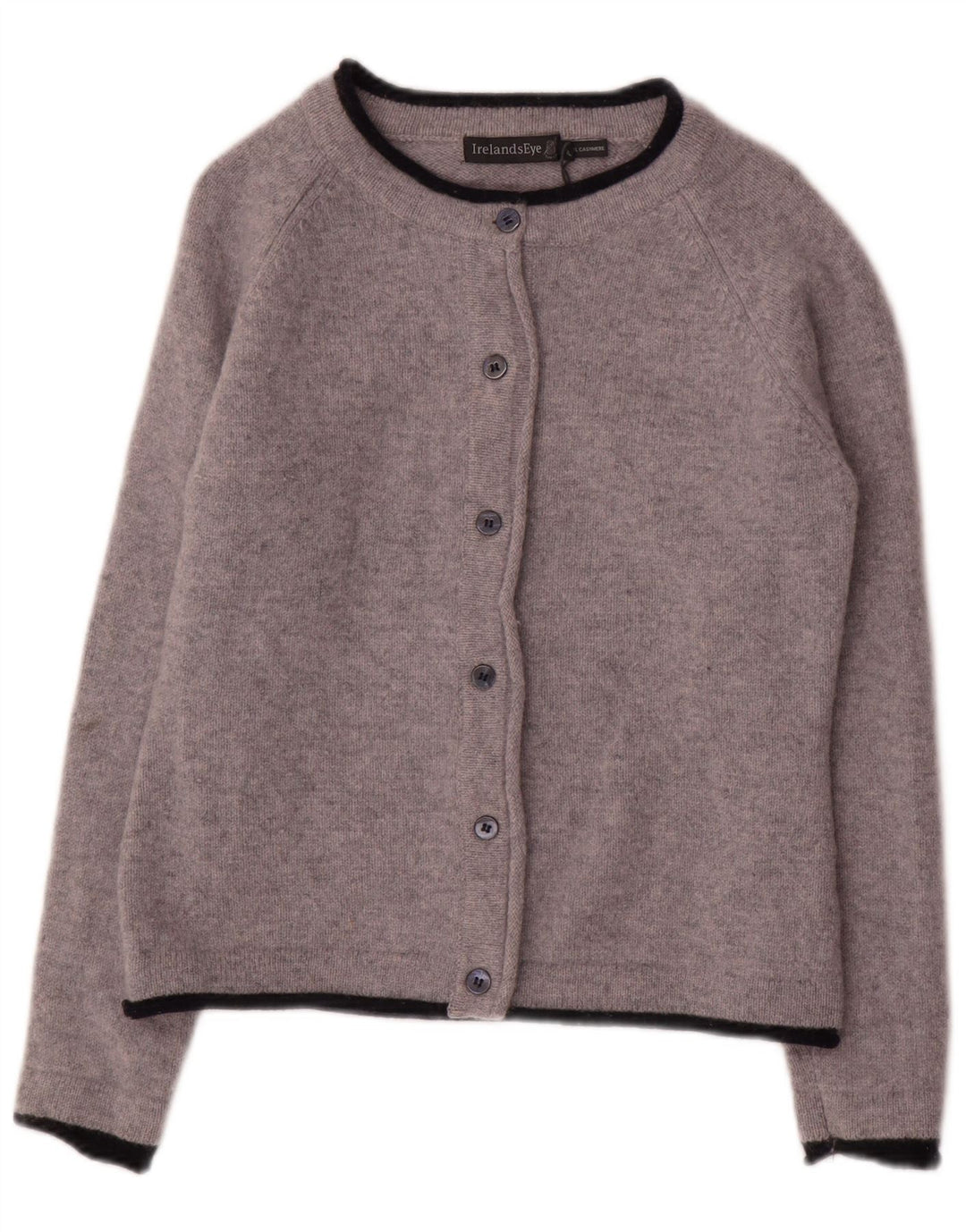 IRELANDS EYE Womens Crop Cardigan Sweater UK 18 XL Grå Uld