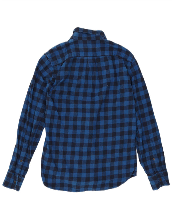 J. CREW Slim flannelskjorte til mænd, lille marineblå Gingham bomuld