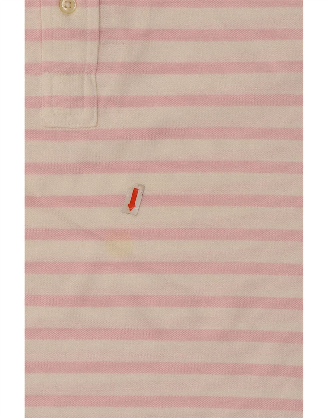 RALPH LAUREN Strik Oxford Polo Shirt Medium Pink Stribet bomuld