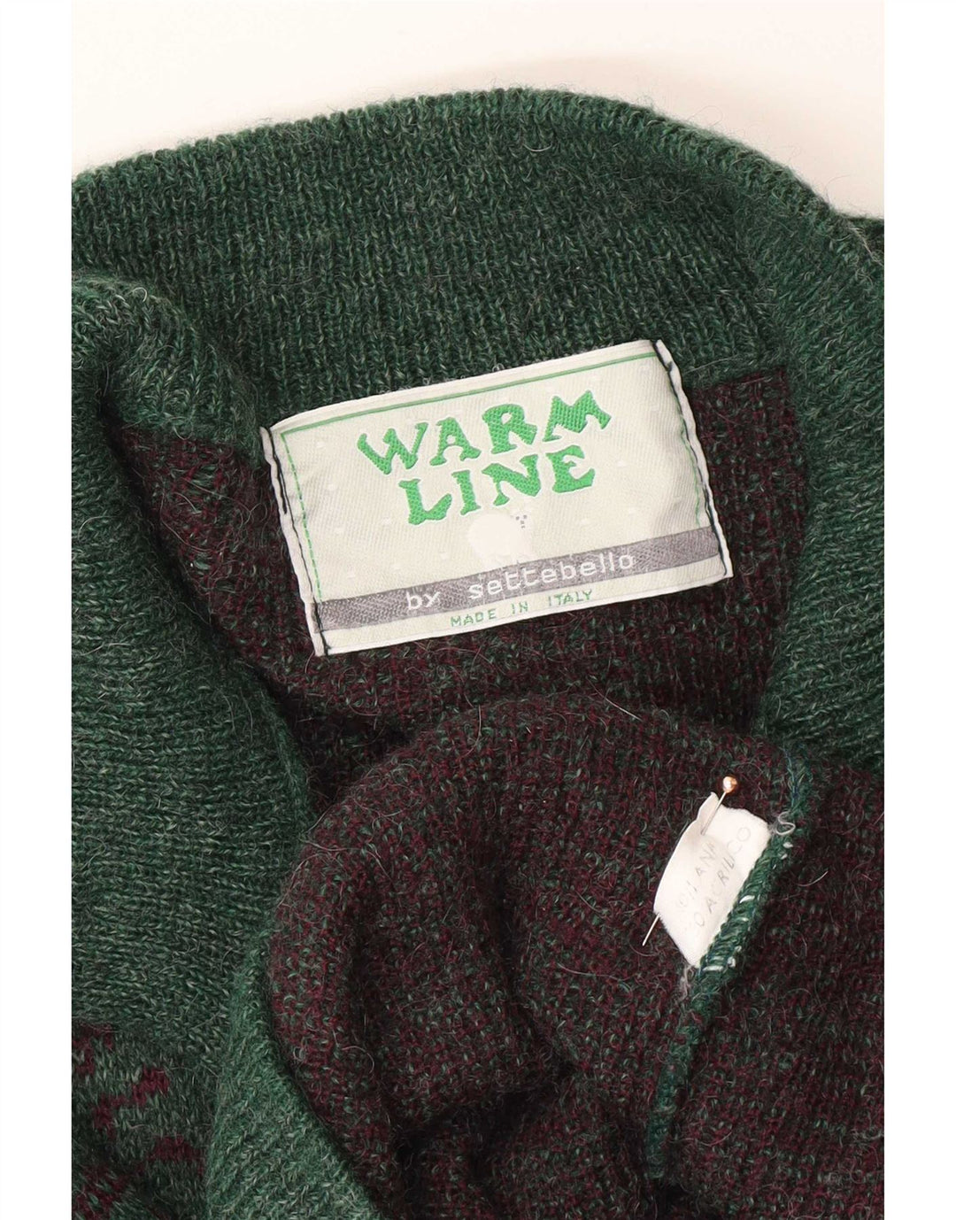 Settebello Herre Cardigan Sweater Stor grøn ternet uld
