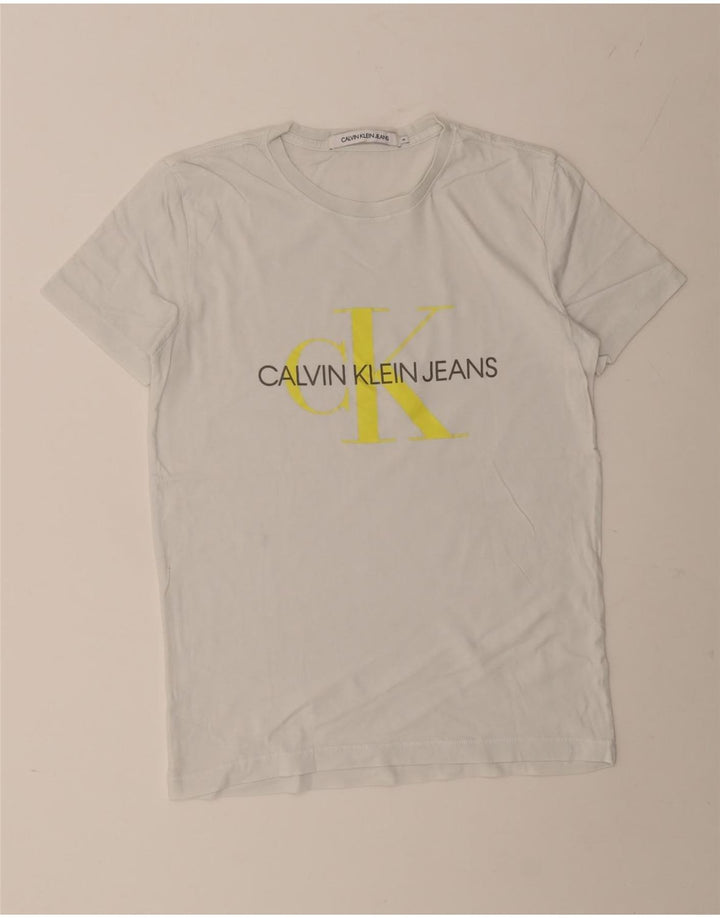 CALVIN KLEIN JEANS Grafisk T-shirt herre Top Medium White