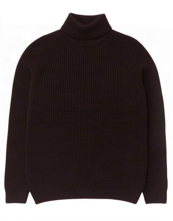 Zara Herre rullehals sweater Medium sort bomuld