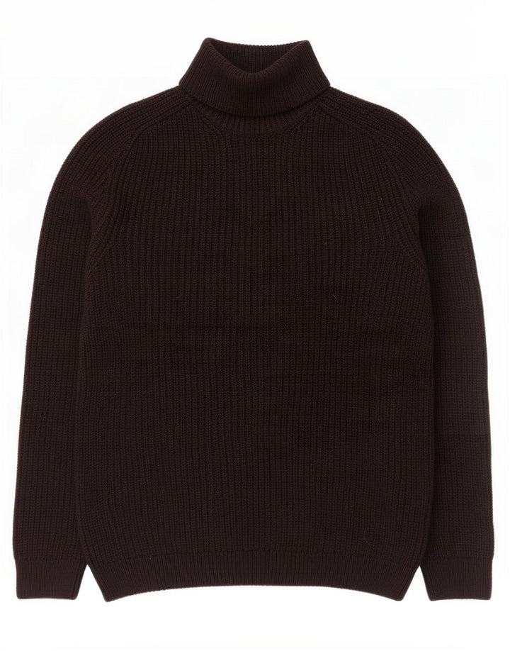 Zara Herre rullehals sweater Medium sort bomuld