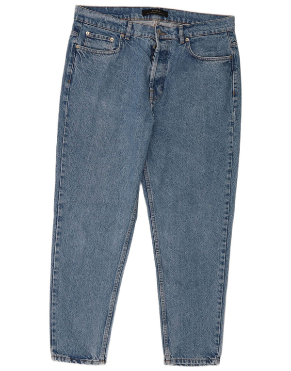 Zara Herre Tapered Jeans EU 44 Large W34 L28 Blå Bomuld