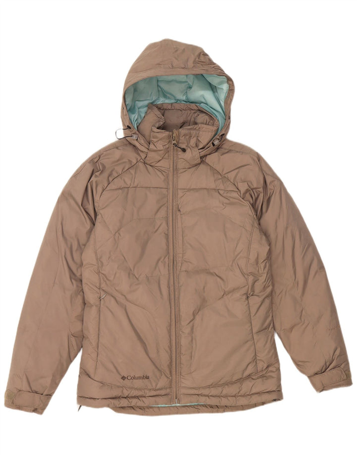 COLUMBIA Oversized hættejakke til kvinder UK 10 Lille grå nylon