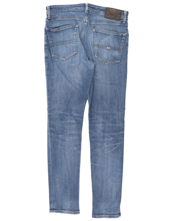 Tommy Hilfiger Herre Slim Jeans W31 L32 Blå Bomuld