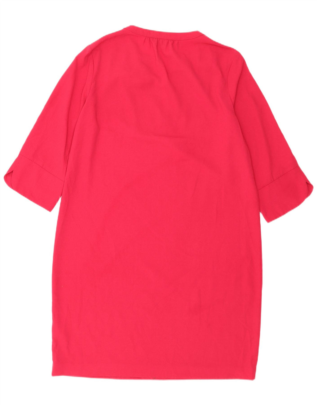 Marks & Spencer Dame 3/4-ærmet Shift Dress UK 14 Large Pink Polyester