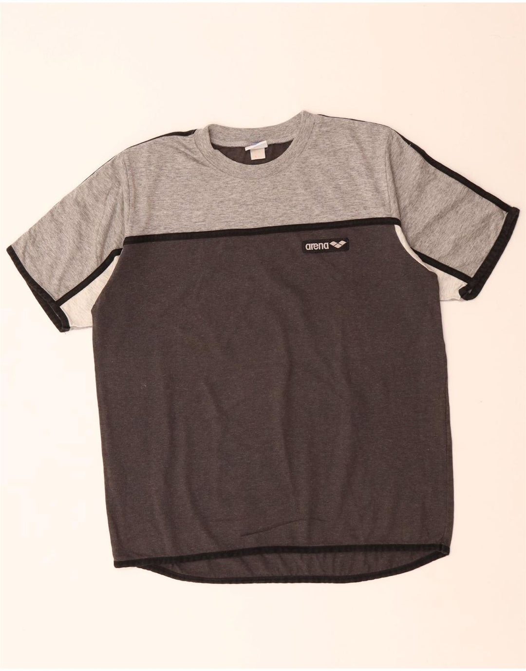 ARENA Herre T-shirt Top Medium Grey Colourblock Bomuld