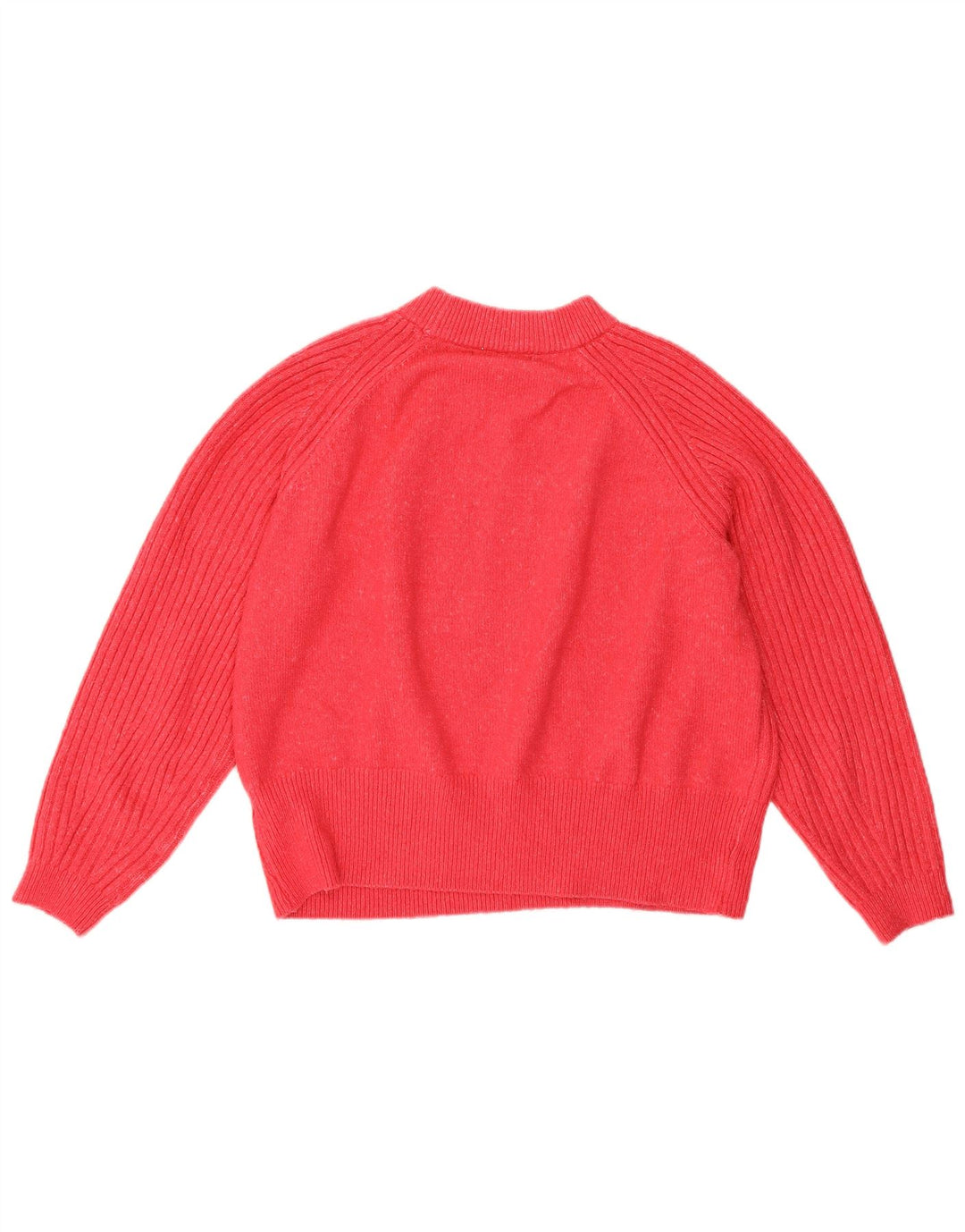 Marks & Spencer Dame Crop Crew Neck Jumper Sweater UK 14 Medium Pink