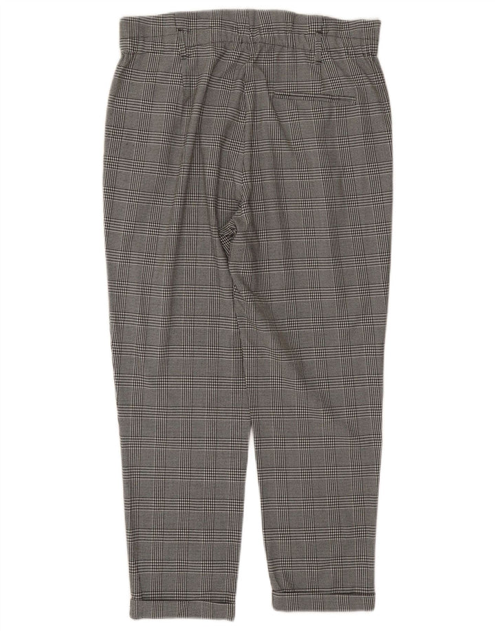 Zara Trafaluc cropped bukser til kvinder Large W30 L26 Grå Houndstooth