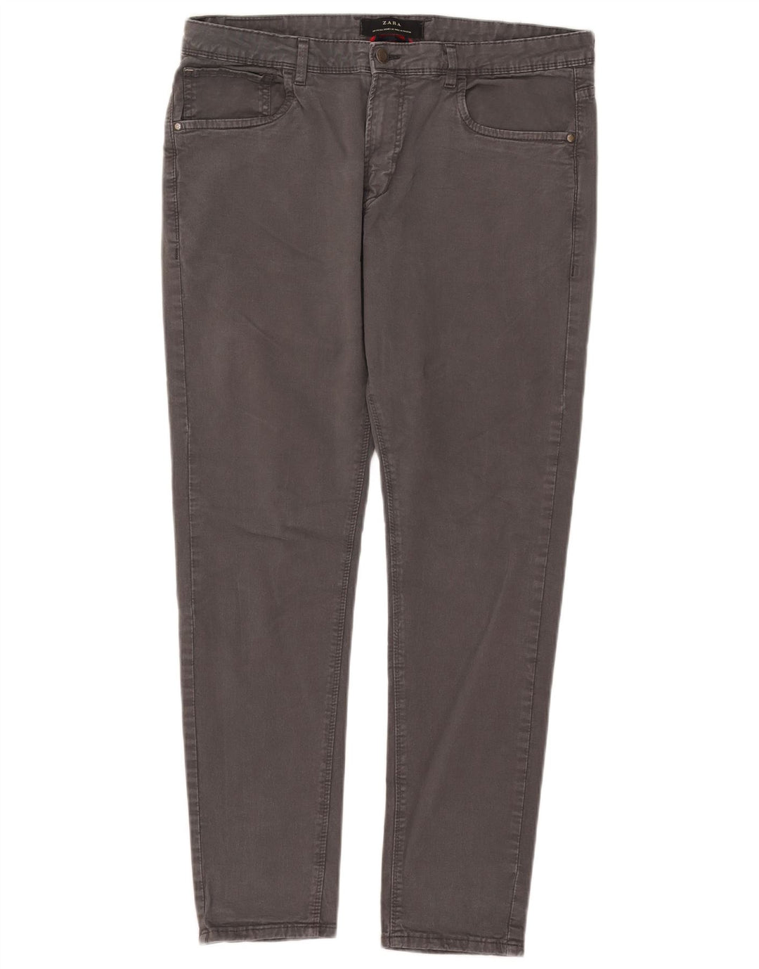 Zara Herre Slim Jeans EU 44 Large W34 L29 Grå Bomuld