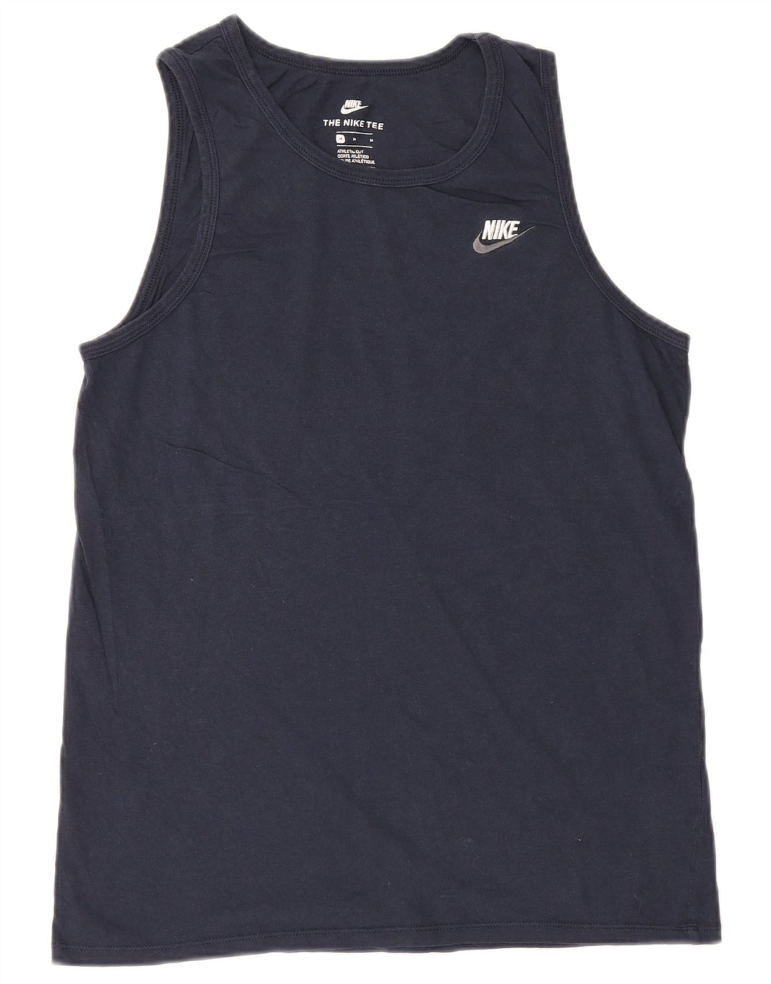 Nike Herre Athletic Cut Vest Top Medium Marineblå Bomuld