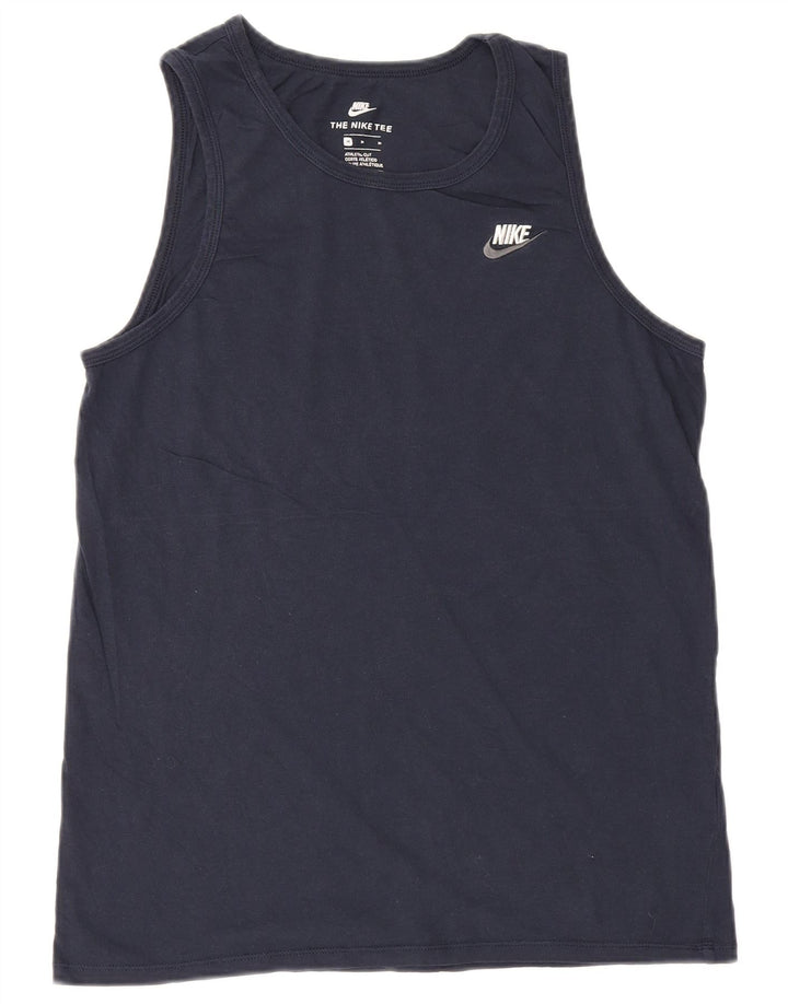 Nike Herre Athletic Cut Vest Top Medium Marineblå Bomuld