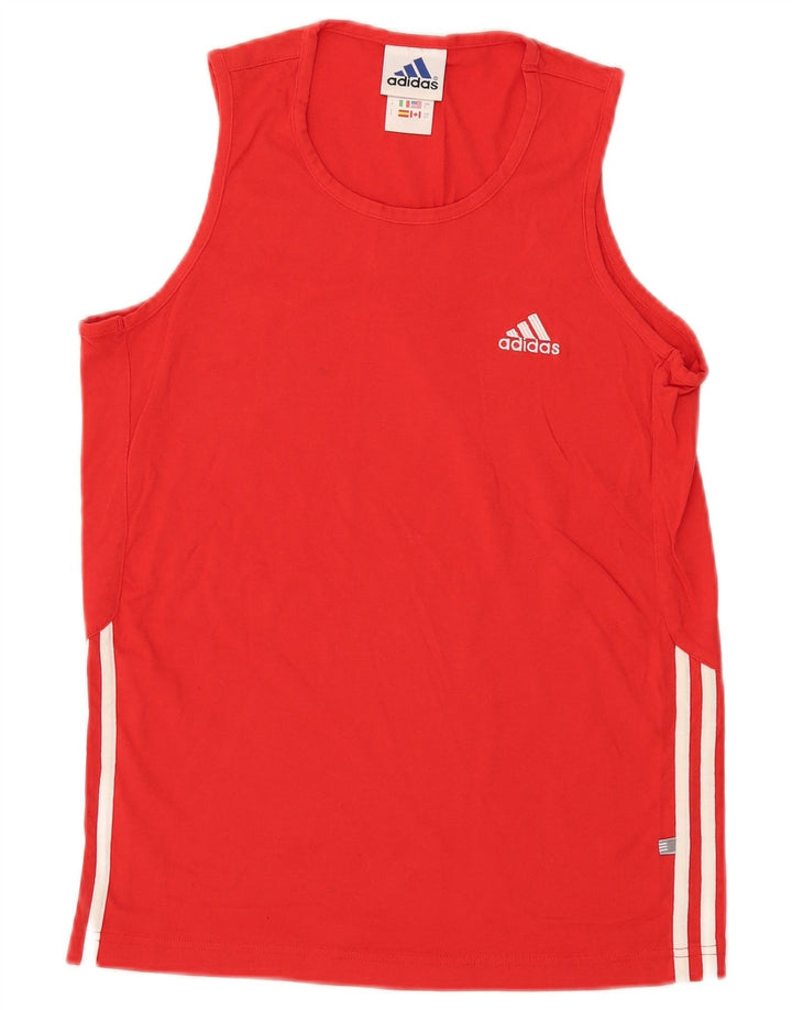 Adidas Herrevest Top UK 36/38 Lille Rød Bomuld