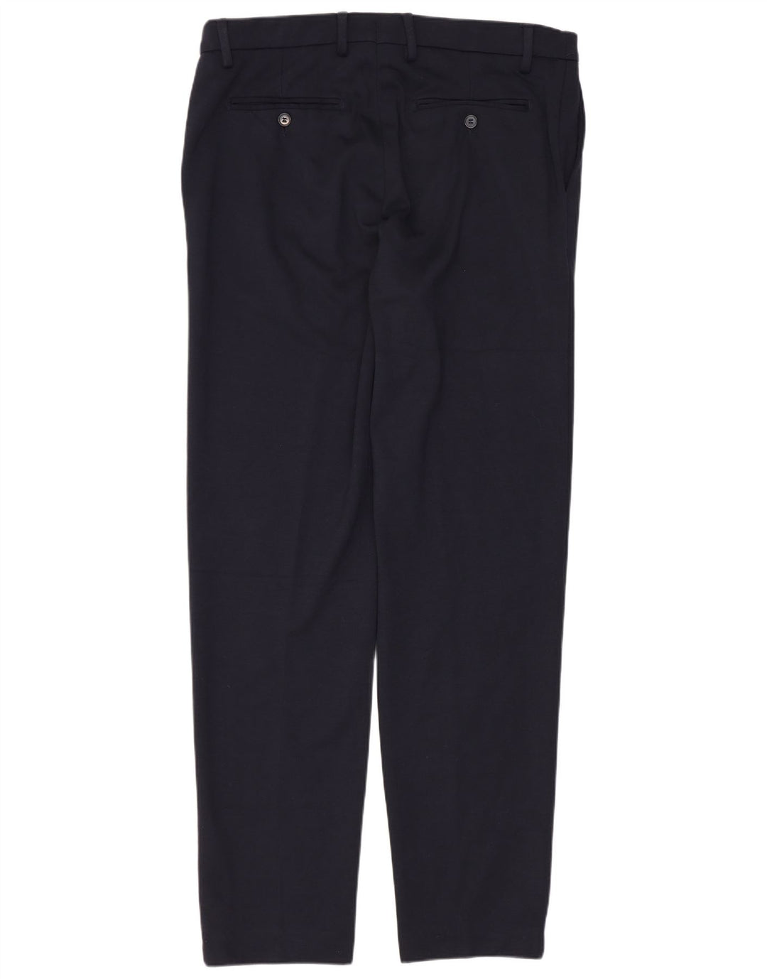 Vintage Herre 2-knap 2-delt jakkesæt IT 54 2XL W34 L30 Marineblå polyester