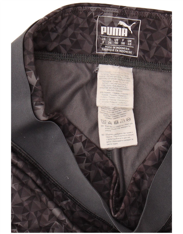 PUMA Capri Leggings til kvinder UK 10 Small Grå Geometrisk Polyester