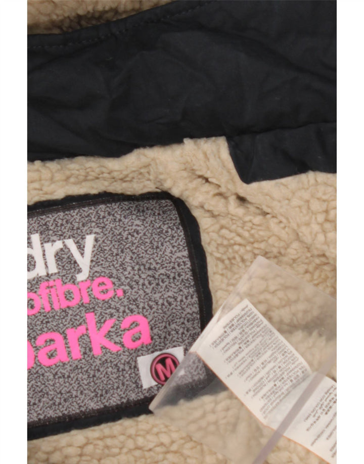 SUPERDRY Grafisk Windbreaker-jakke til kvinder UK 14 Medium Navy Blue