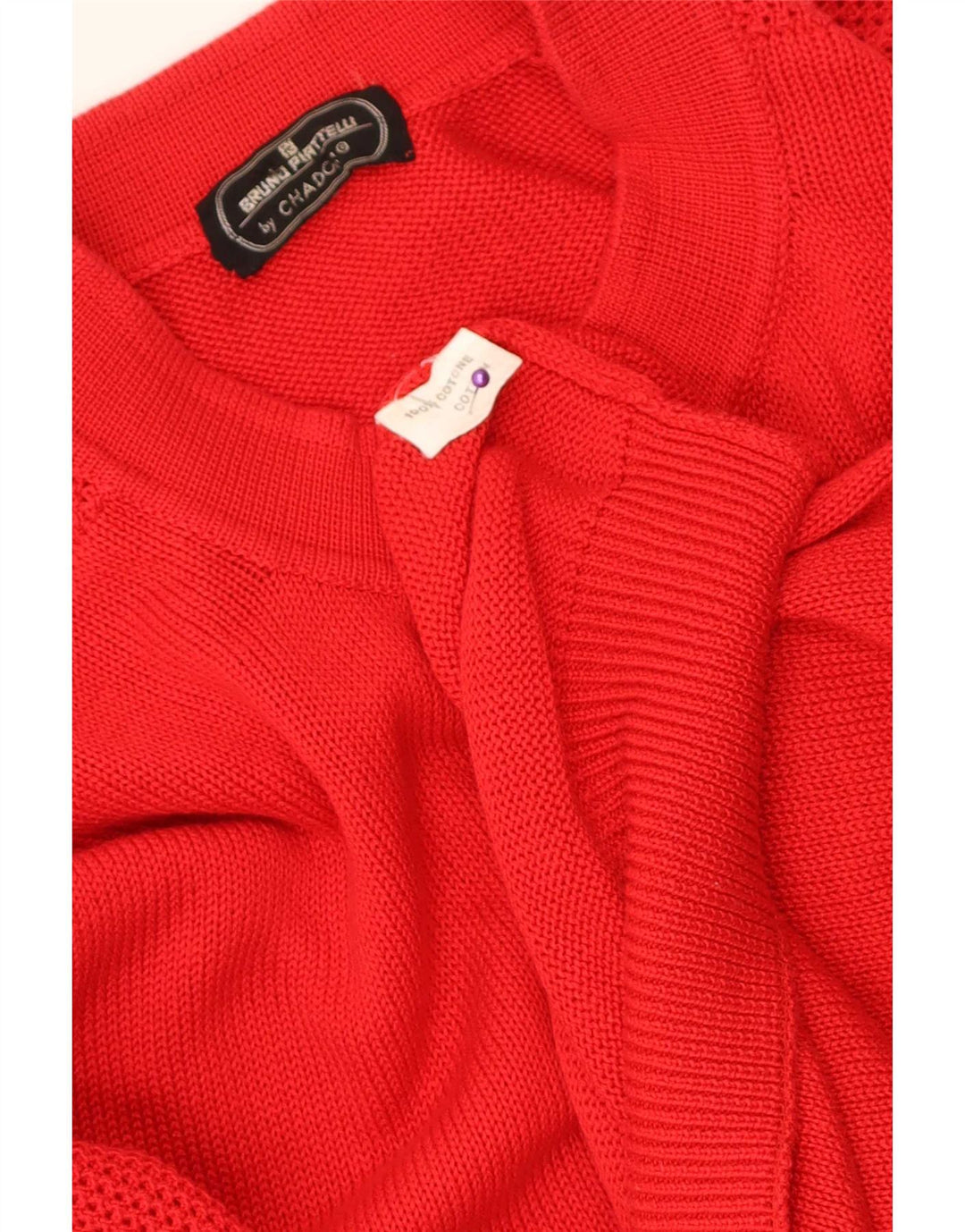 Vintage herre cardigan sweater Stor rød bomuld