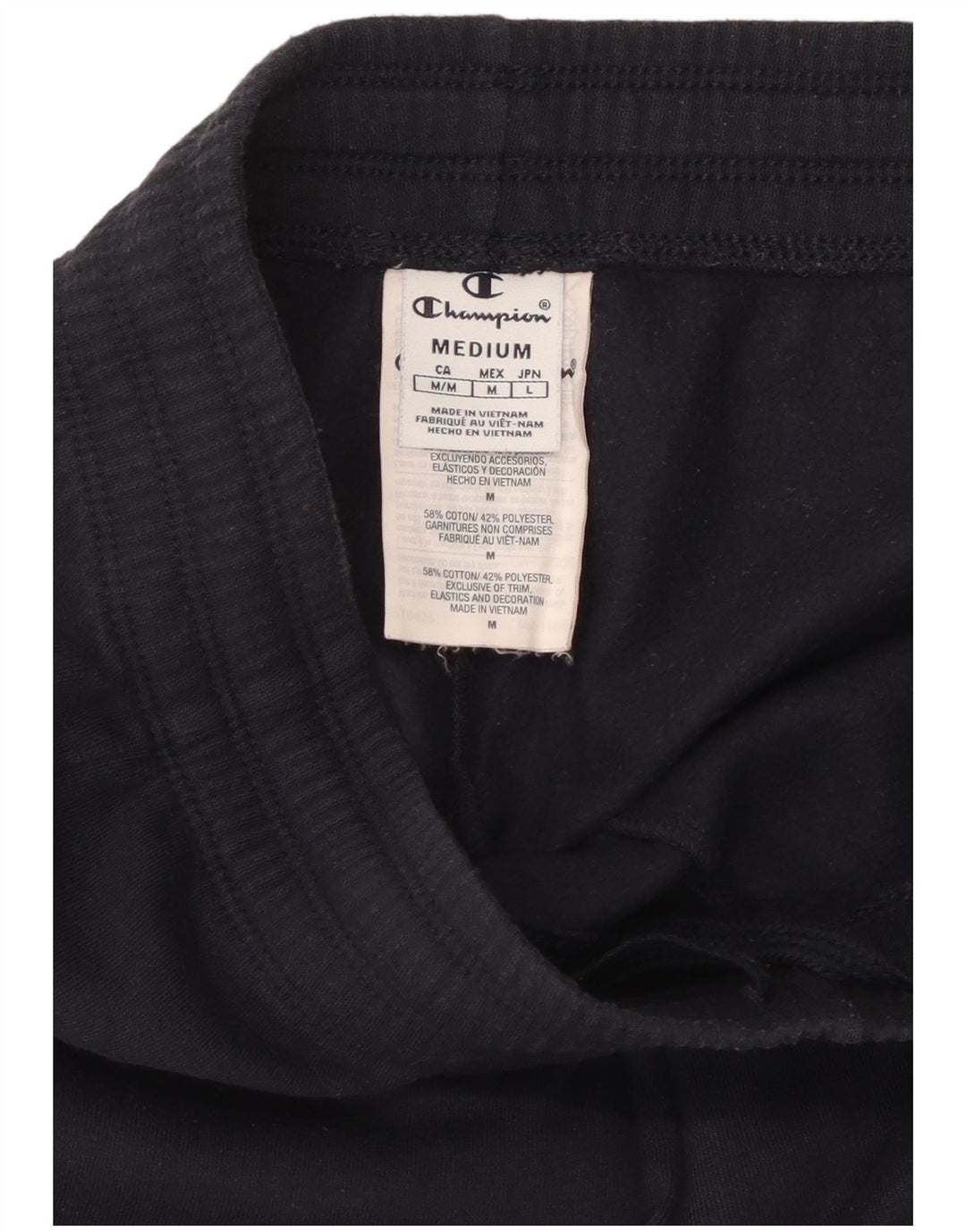 CHAMPION Mens Tracksuit Trousers Joggers Medium Navy Blue Cotton