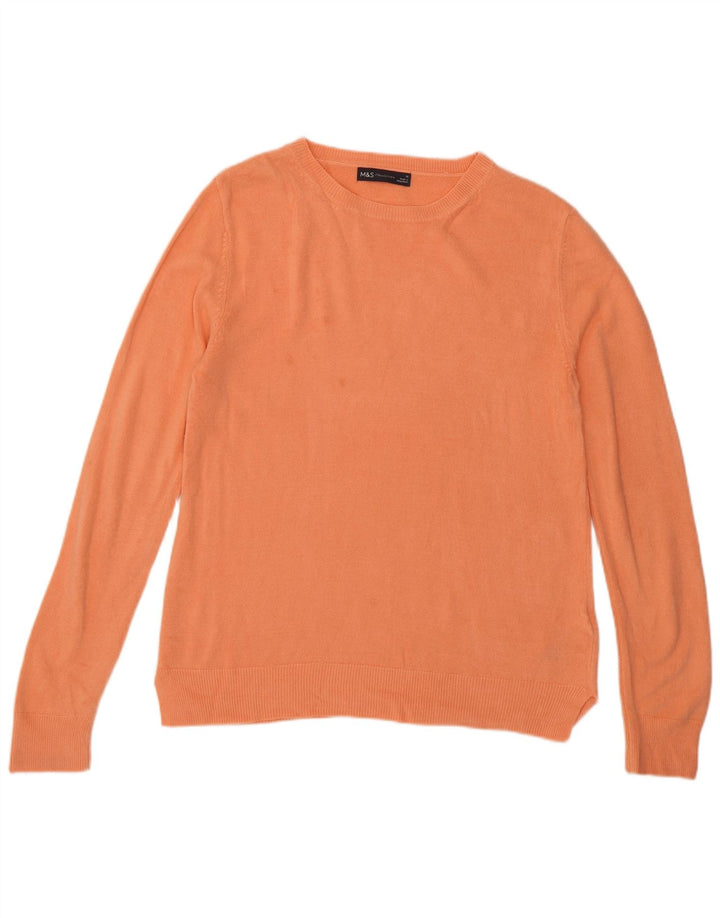 Marks & Spencer Dame sweater med rund hals DK 12 Medium Pink Akryl