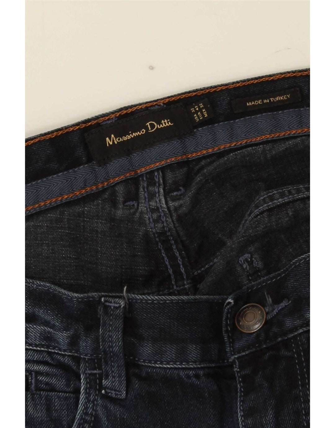 Massimo Dutti Herre Straight Jeans EU 42 Large W32 L32 Navy Blue